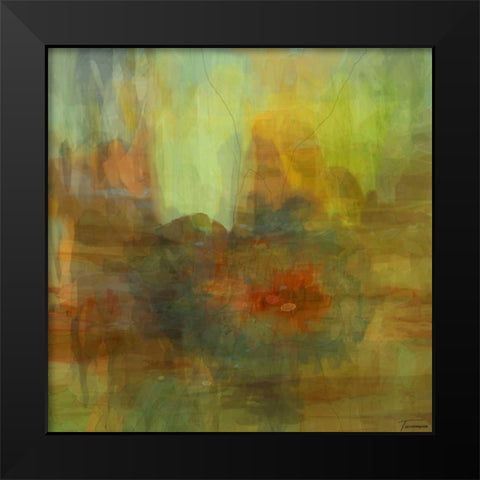 Patterns II Black Modern Wood Framed Art Print by Tienhaara, Michael