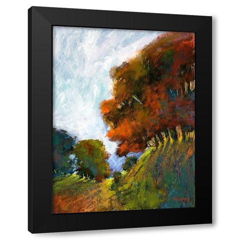 Falls Romance IV Black Modern Wood Framed Art Print with Double Matting by Tienhaara, Michael