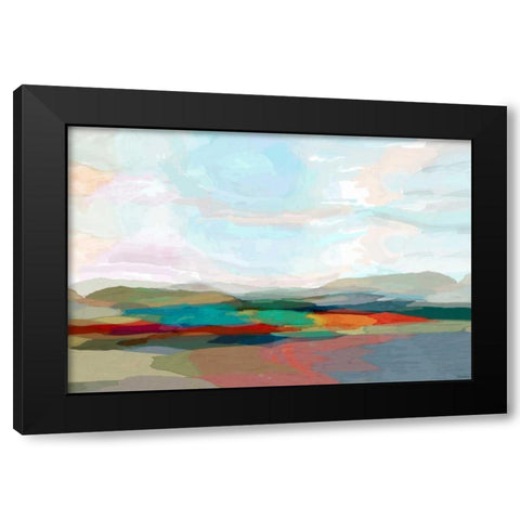 Strata III Black Modern Wood Framed Art Print with Double Matting by Tienhaara, Michael