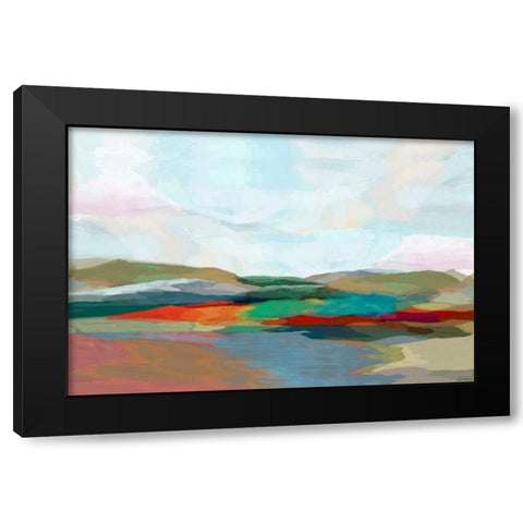 Strata IV Black Modern Wood Framed Art Print by Tienhaara, Michael