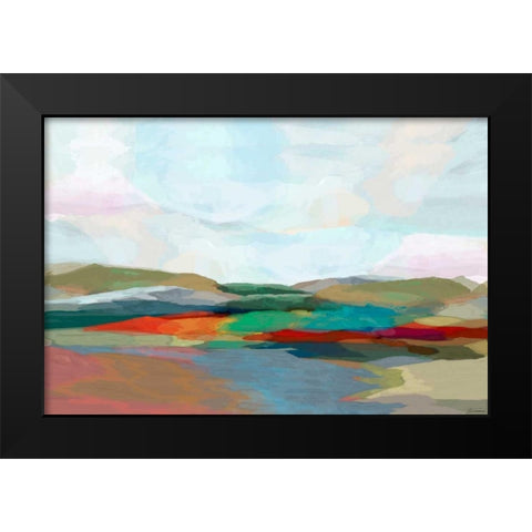 Strata IV Black Modern Wood Framed Art Print by Tienhaara, Michael