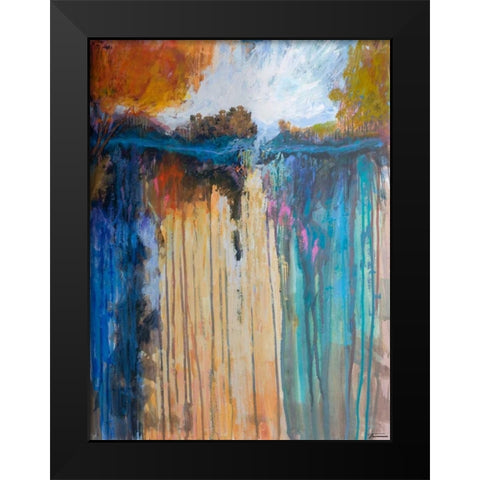 Cascading Memories I Black Modern Wood Framed Art Print by Tienhaara, Michael