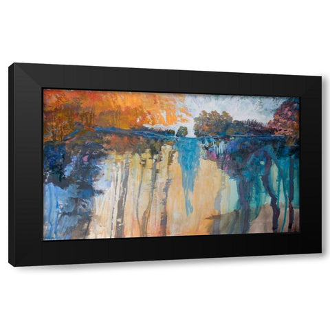 Cascading Memories IV Black Modern Wood Framed Art Print with Double Matting by Tienhaara, Michael