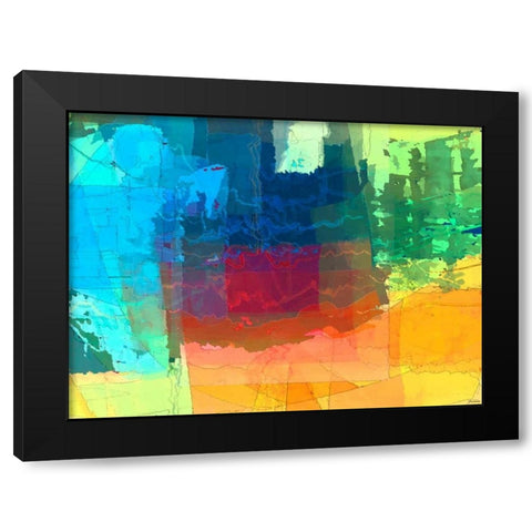 Pulsations I Black Modern Wood Framed Art Print by Tienhaara, Michael