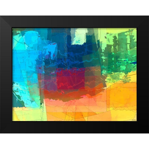 Pulsations I Black Modern Wood Framed Art Print by Tienhaara, Michael