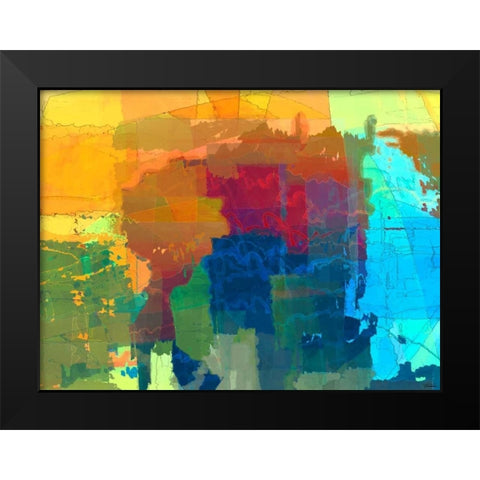 Pulsations II Black Modern Wood Framed Art Print by Tienhaara, Michael