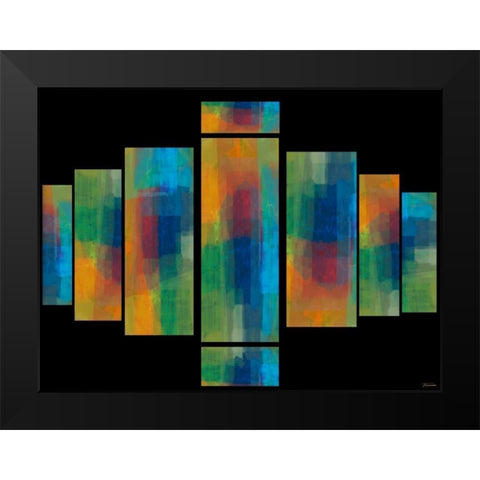 Sequential I Black Modern Wood Framed Art Print by Tienhaara, Michael