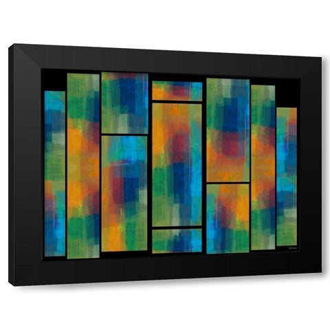 Sequential III Black Modern Wood Framed Art Print with Double Matting by Tienhaara, Michael