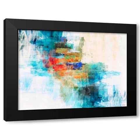 Splash II Black Modern Wood Framed Art Print by Tienhaara, Michael