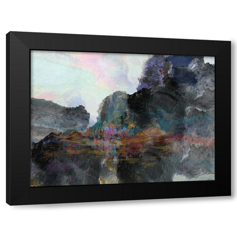 Interlude III Black Modern Wood Framed Art Print with Double Matting by Tienhaara, Michael