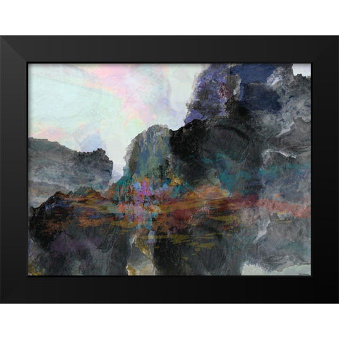 Interlude III Black Modern Wood Framed Art Print by Tienhaara, Michael