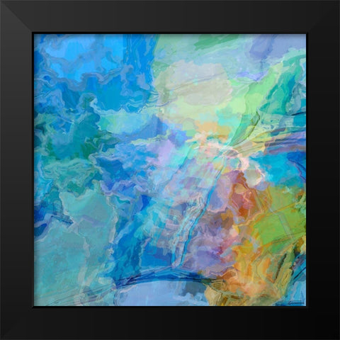 Random I Black Modern Wood Framed Art Print by Tienhaara, Michael