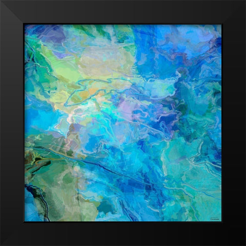 Random III Black Modern Wood Framed Art Print by Tienhaara, Michael