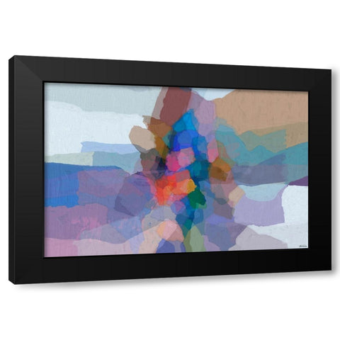 Cascading hues I Black Modern Wood Framed Art Print with Double Matting by Tienhaara, Michael
