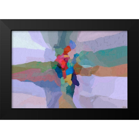 Cascading hues II Black Modern Wood Framed Art Print by Tienhaara, Michael