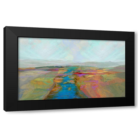 Mountain vista I Black Modern Wood Framed Art Print by Tienhaara, Michael