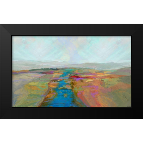 Mountain vista I Black Modern Wood Framed Art Print by Tienhaara, Michael