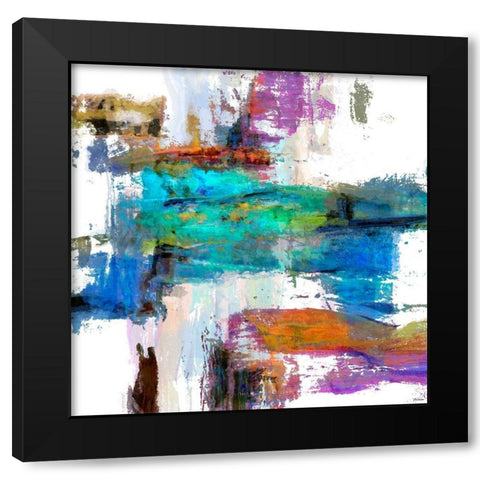 Splash III Black Modern Wood Framed Art Print with Double Matting by Tienhaara, Michael