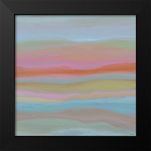 Contours V Black Modern Wood Framed Art Print by Tienhaara, Michael