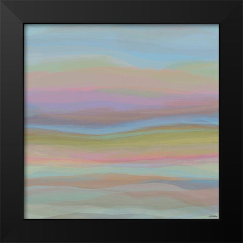 Contours VI Black Modern Wood Framed Art Print by Tienhaara, Michael