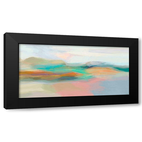 Stratum I Black Modern Wood Framed Art Print by Tienhaara, Michael