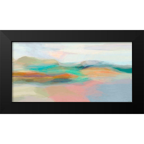 Stratum I Black Modern Wood Framed Art Print by Tienhaara, Michael