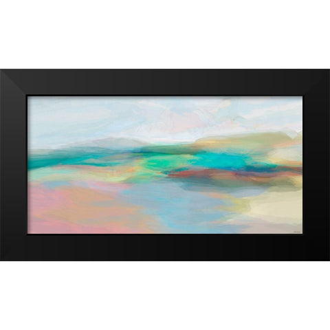Stratum II Black Modern Wood Framed Art Print by Tienhaara, Michael