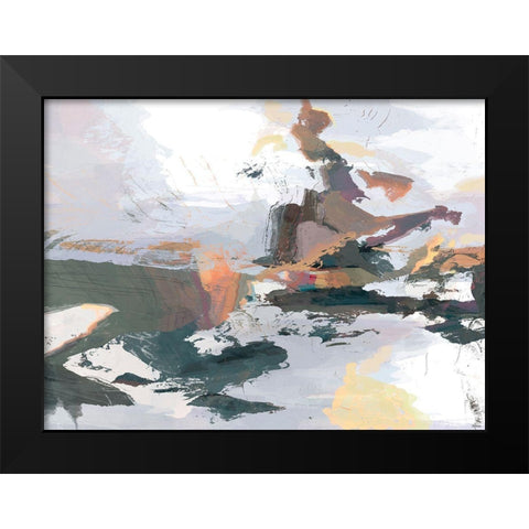 Textures I Black Modern Wood Framed Art Print by Tienhaara, Michael