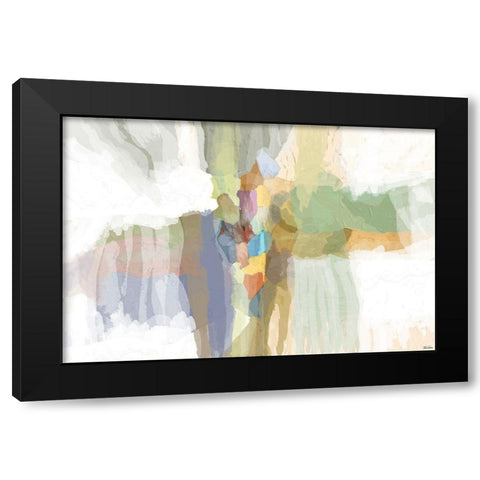 Evolve I Black Modern Wood Framed Art Print with Double Matting by Tienhaara, Michael