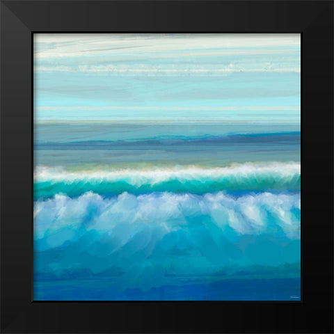 Seascape I Black Modern Wood Framed Art Print by Tienhaara, Michael