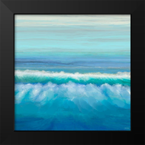 Seascape II Black Modern Wood Framed Art Print by Tienhaara, Michael
