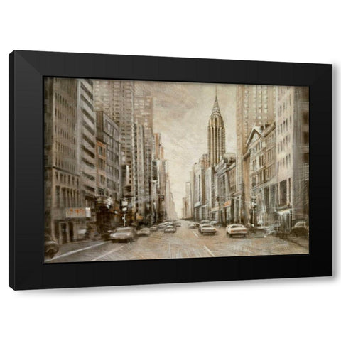 To the Chrysler Building Black Modern Wood Framed Art Print by Daniels, Matthew