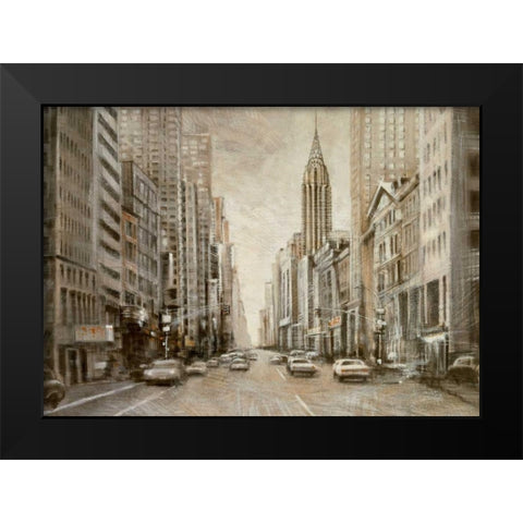 To the Chrysler Building Black Modern Wood Framed Art Print by Daniels, Matthew