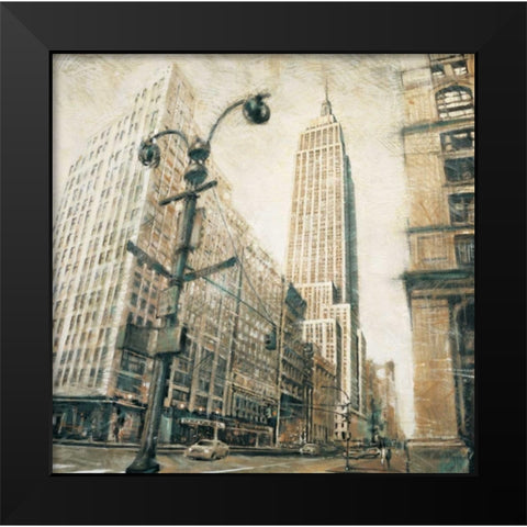 Empire State Building-Manhattan Black Modern Wood Framed Art Print by Daniels, Matthew