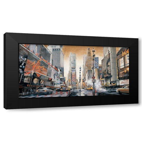 Crossroads - Times Square Black Modern Wood Framed Art Print by Daniels, Matthew
