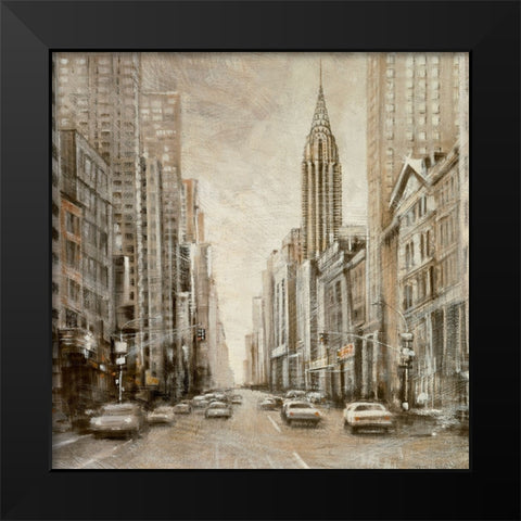 To the Chrysler Building Black Modern Wood Framed Art Print by Daniels, Matthew