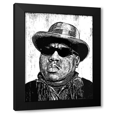 Biggie Black Modern Wood Framed Art Print by Shigley, Neil
