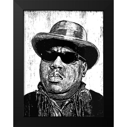 Biggie Black Modern Wood Framed Art Print by Shigley, Neil