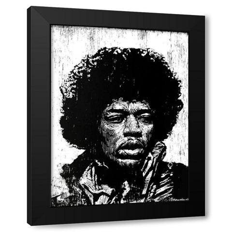 Hendrix Black Modern Wood Framed Art Print with Double Matting by Shigley, Neil