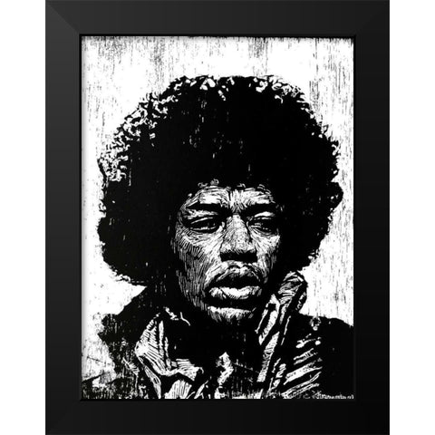 Hendrix Black Modern Wood Framed Art Print by Shigley, Neil
