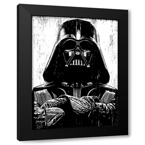 Vader Black Modern Wood Framed Art Print with Double Matting by Shigley, Neil