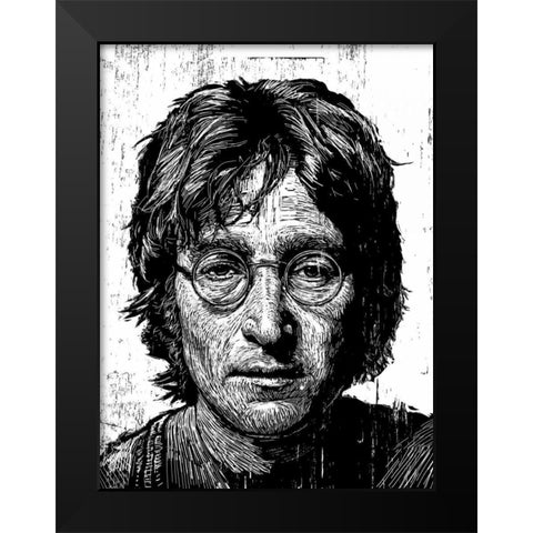 Lennon Black Modern Wood Framed Art Print by Shigley, Neil