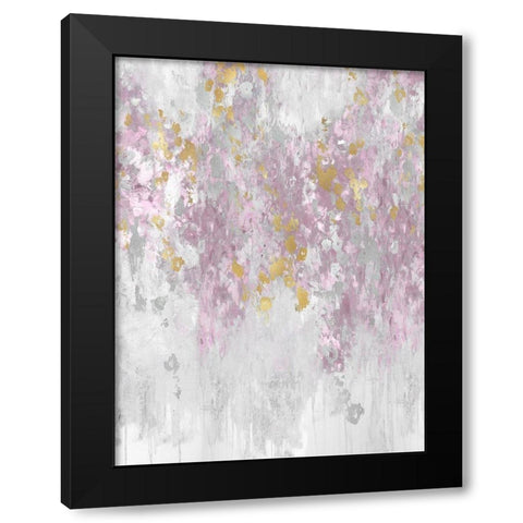 Cascading Blush Black Modern Wood Framed Art Print by Robbins, Nikki