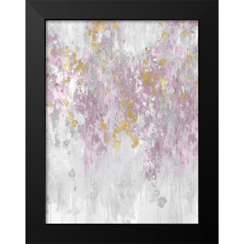 Cascading Blush Black Modern Wood Framed Art Print by Robbins, Nikki