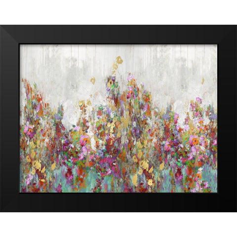 Blooming Black Modern Wood Framed Art Print by Robbins, Nikki