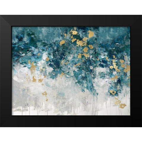Charmed Teal Black Modern Wood Framed Art Print by Robbins, Nikki