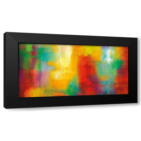 Color My World Black Modern Wood Framed Art Print by Rhodes, Natalie