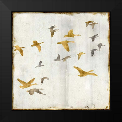 Golden Flight II Black Modern Wood Framed Art Print by Spencer, Nick