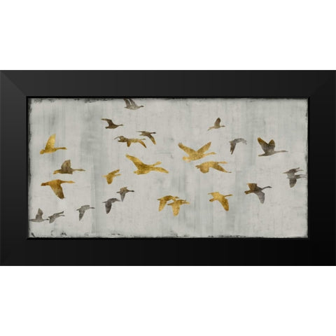 In Flight Black Modern Wood Framed Art Print by Spencer, Nick