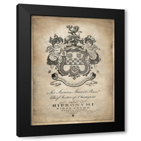 Heraldry I Black Modern Wood Framed Art Print with Double Matting by Jeffries, Oliver
